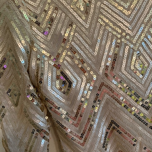 City Triangle Gold Sequin Open Backed Dress. NWT - Picture 10 of 10